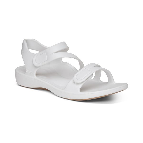 Aetrex Women's Jillian Sport Water-Friendly Sandals - White | USA BYN76IN